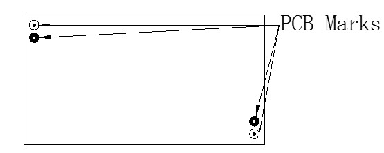 在有貼片的PCB板上，為提高貼片元件的貼裝的準確性，一般要求在貼片層對角端放置兩個校正標記(MarkS)點