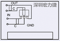 圖3：降壓電路的PCB設計示例。